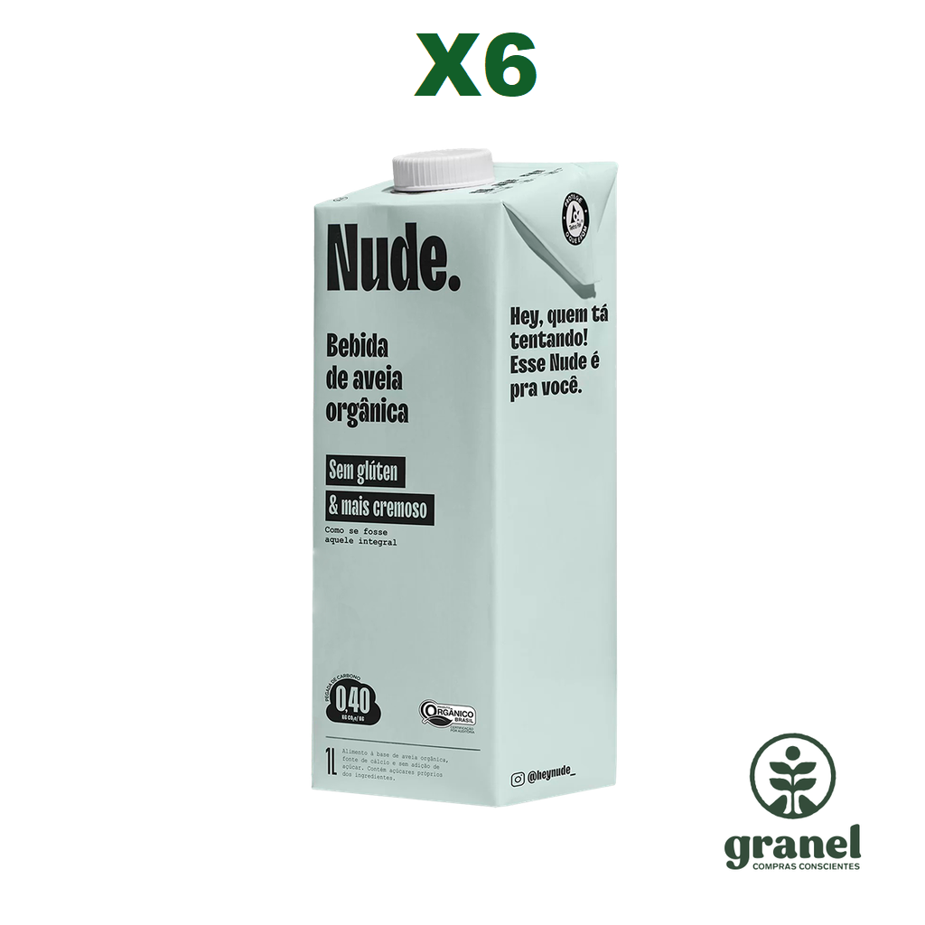 [Por encargue, plazo hasta 7 días] Leche de avena integral NUDE 1L. Caja de 6 unidades