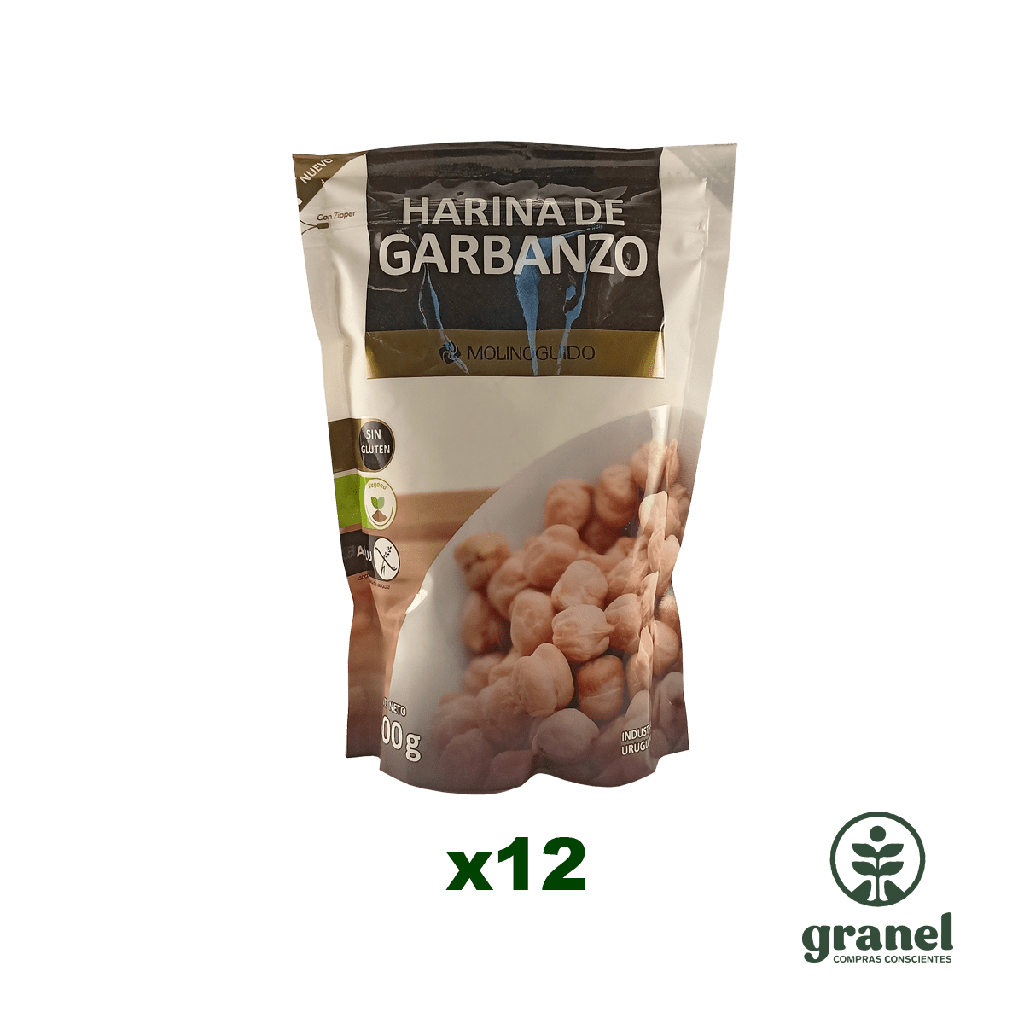 [Por encargue, plazo hasta 7 días] Harina de garbanzos gluten free Molino Guido 500g. Caja 12 unidades