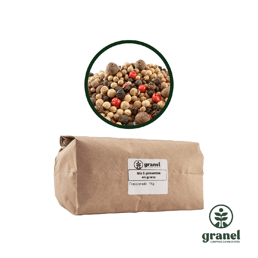5 pimientas en grano 1kg