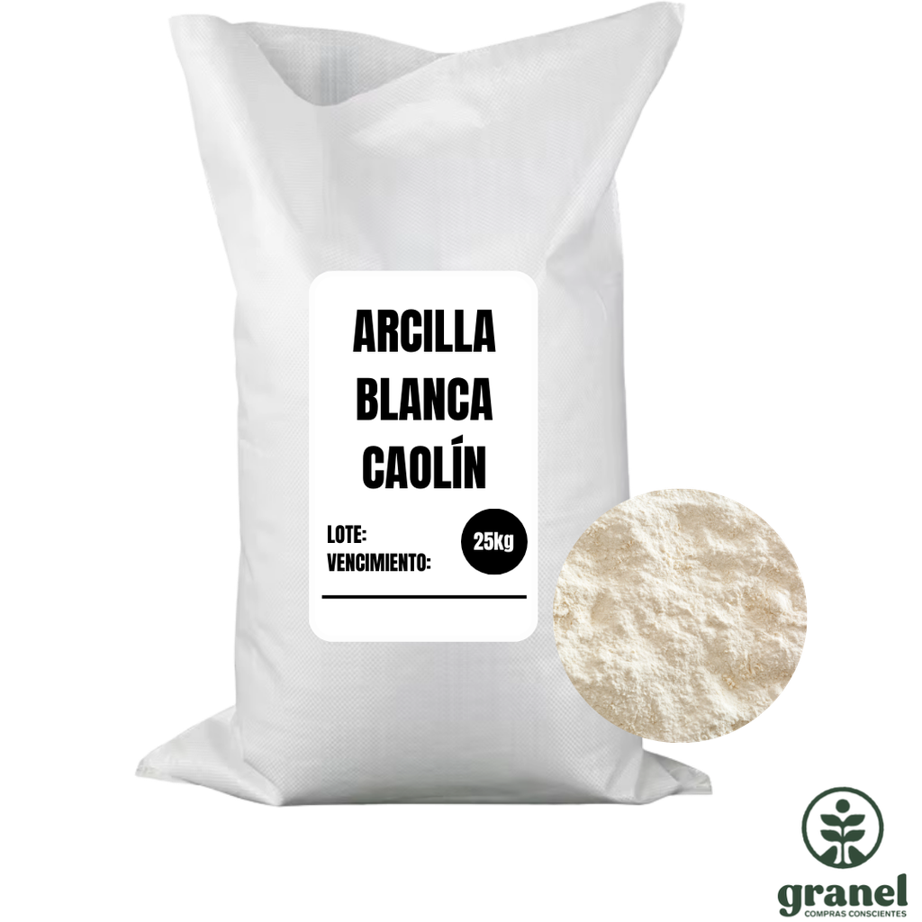 [Por encargue, plazo hasta 7 días] Arcilla blanca caolín. Bolsa 25kg