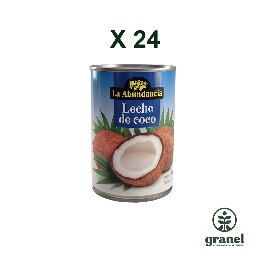 [Por encargue, plazo hasta 7 días] Leche de coco La Abundancia 400ml. Caja de 24 unidades