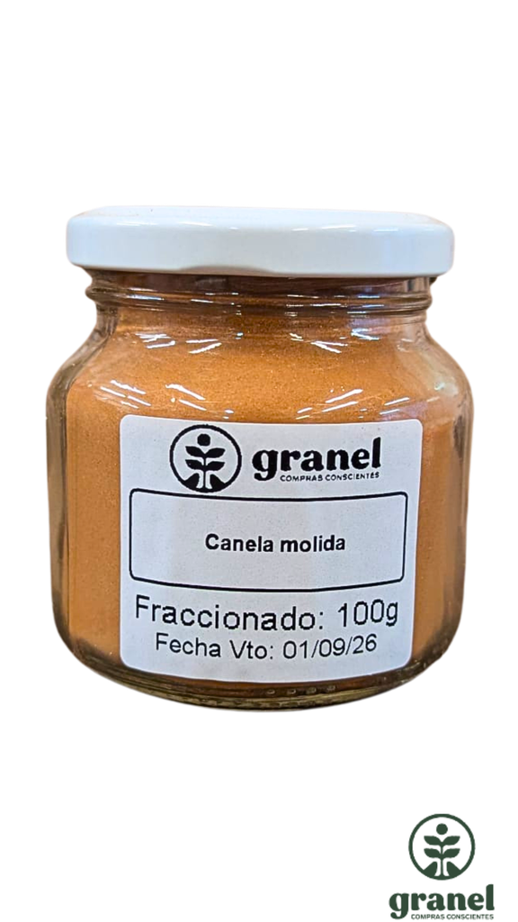 Canela molida 100g en frasco de vidrio