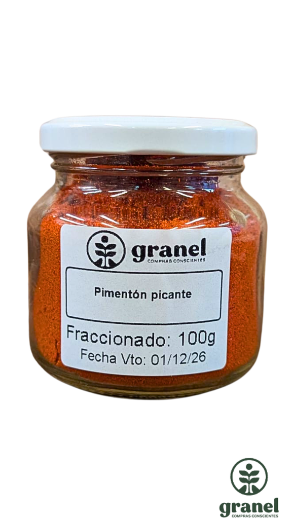 Pimentón picante 100g en frasco de vidrio