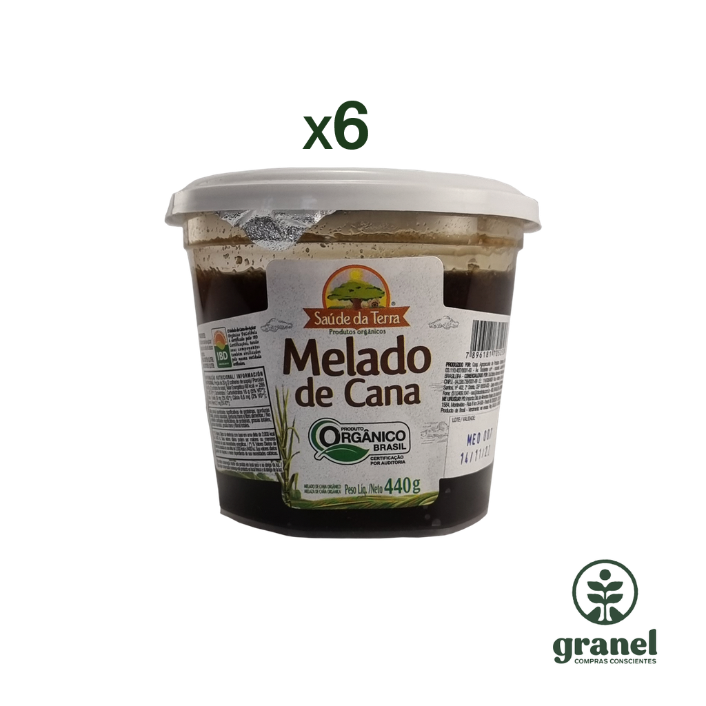 [Por encargue, plazo hasta 7 días] Melaza de caña orgánica Saúde da Terra 440g. Caja 6 unidades