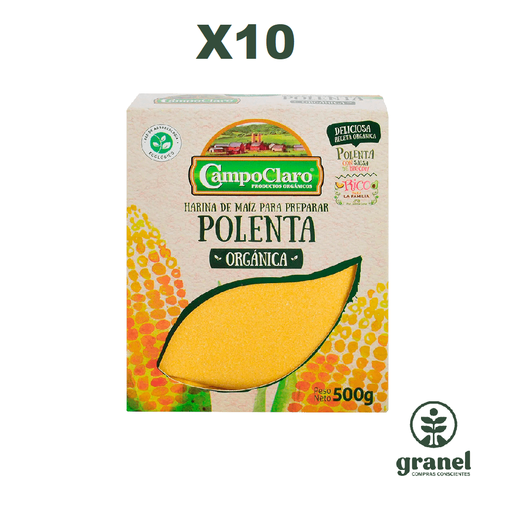 [Por encargue, plazo hasta 7 días] Polenta orgánica Campo Claro 500g. Caja 10 unidades