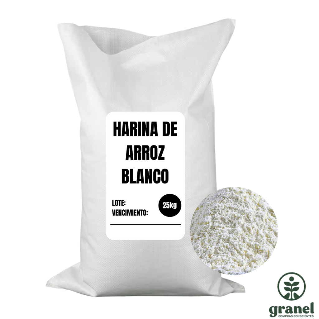 [Por encargue, plazo hasta 7 días] Harina de arroz blanco. Bolsa 25kg