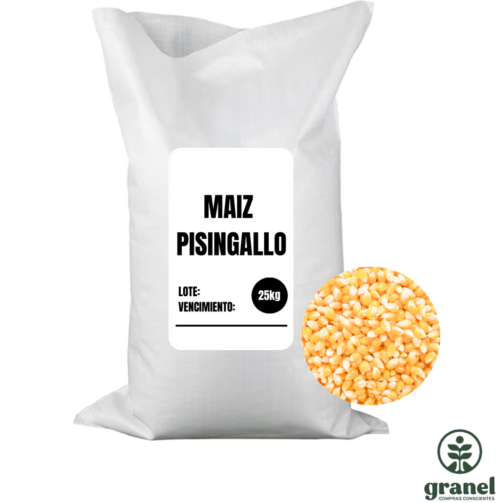 [9791] [Por encargue, plazo hasta 7 días] Maíz pop pisingallo. Bolsa 25kg