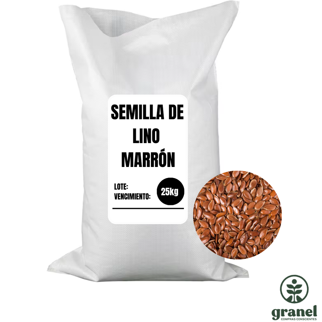 [10094] [Por encargue, plazo hasta 7 días] Lino marrón. Bolsa 25kg