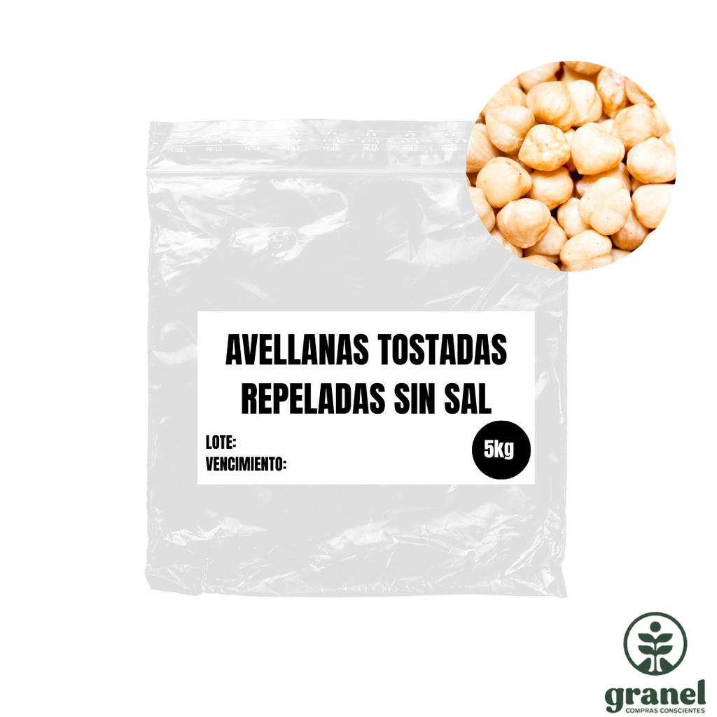 [10421] Avellanas enteras tostadas repeladas sin sal 5kg