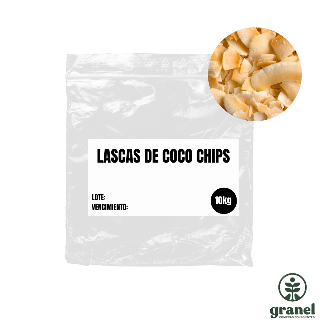 [10706] [Por encargue, plazo hasta 7 días] Coco chips. Bolsa 10kg