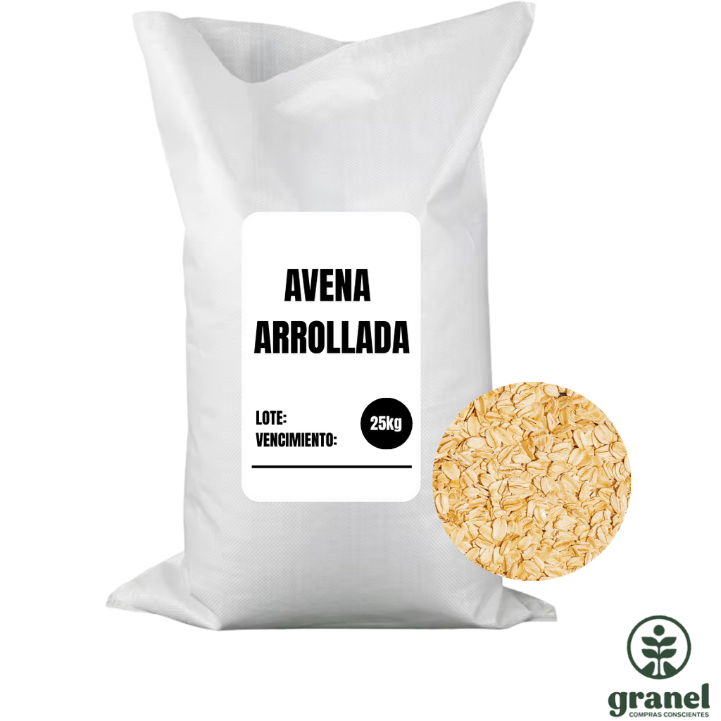 [3409] [Por encargue, plazo hasta 7 días] Avena arrollada. Bolsa 25kg